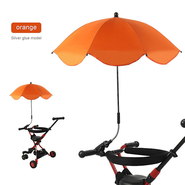 Kannettava rantavarjo UV-suojalla ja yleiskäyttöinen tuoleille, lastenvaunuille, golfkärryille ja pyörätuoleilleBY Orange