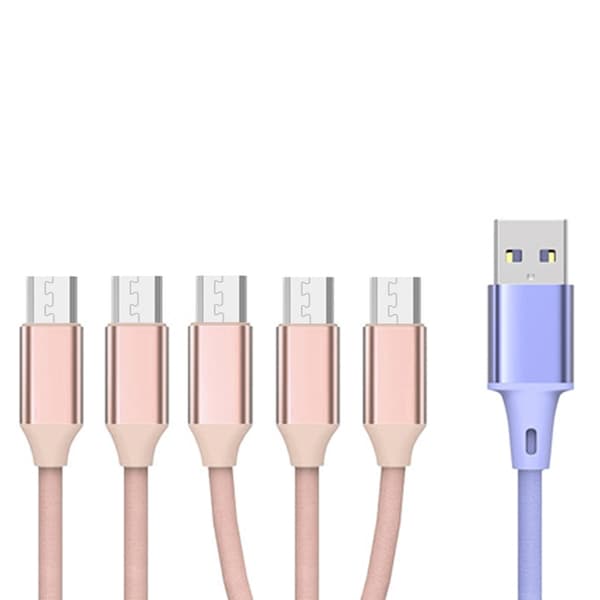 USB 2.0 Type A Hann til Micro USB Hann Adapter Splitter Kabel USB til Type-C Konverter Støtter Høyhastighetslading 66W