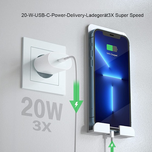 iPhone snabbladdare med snabbladdningskabel, med iPhone 14