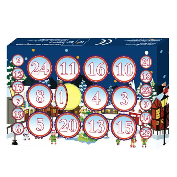 24 st Adventskalender 2023 Jul Adventskalender Leksaker Julgåva Box för Barn Pojkar Flickor Vuxna Födelsedagspresent 24 pcs