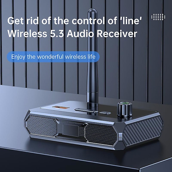 6 i 1 Bluetooth 5.3 Sender Mottaker Optisk Koaksial 3.5mm AUX RCA USB U-Disk Stereo Musikk Trådløs Lydadapter For TV PC