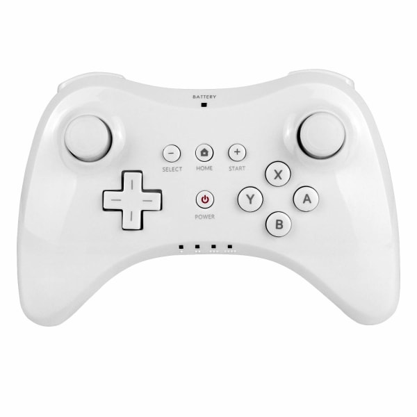 Wii U-kontroll, uppladdningsbar Bluetooth Dual Analog Controll White