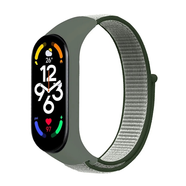 Nylon Mi band 4 5 6 hihna, vaihdettava pehmeä säädettävä rannekoru Pulsera correa Xiaomi Mi band 3 4 5 6 7 rannekkeeseen, syvän oliivinvihreä 30 Deep olive 30 Mi Band 3 4 5 6 7