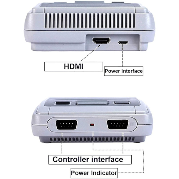 Mini Classic Pelikonsoli, Plug & Play HDMI HD Klassinen Retro Videopelkonsoli TV-Pelikonsoli Ohjain 621 Pelin kanssa Sisäänrakennettuna Tukee 4K TV:tä [HD-versio]