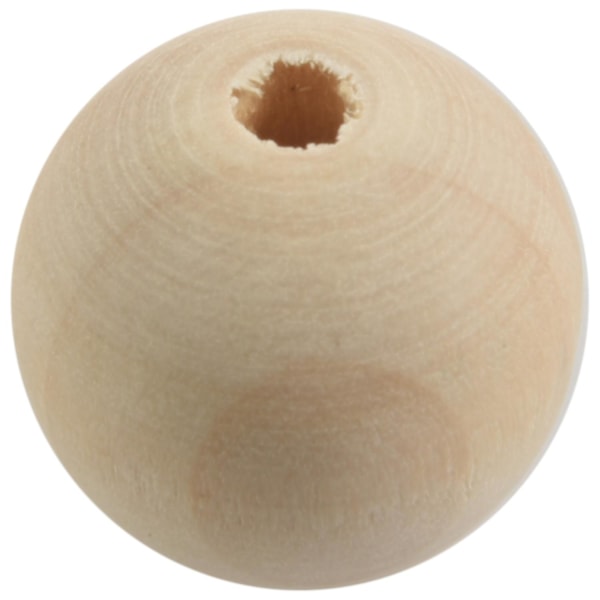 30x naturliga sfäriska trädistanspärlor 25 mm (1 tum) smyckesfynd, DIY-hantverk träfärg