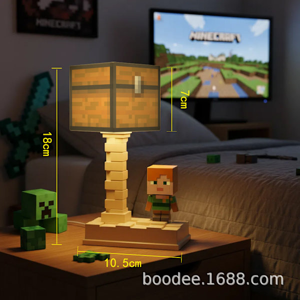 Element Byggeklods Lampe | Type-C Genopladelig LED Natlysboks box