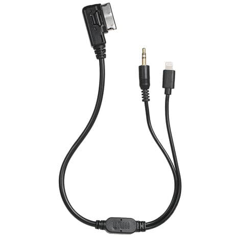 3,5 mm AUX-interfaceadapter med ledning til Audi VW MDI AMI MMI iPad iPhone 5 6S[qb]