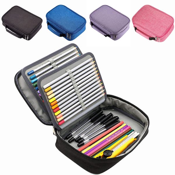 Etui 72 farver blyant etui bærbar sort（1stk）