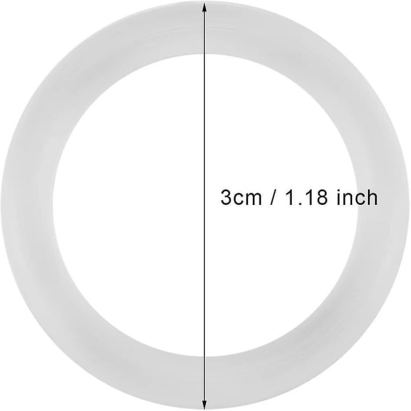 Baby Silikon O-ring Säkerhetsknapp Hållare Transparent 20st