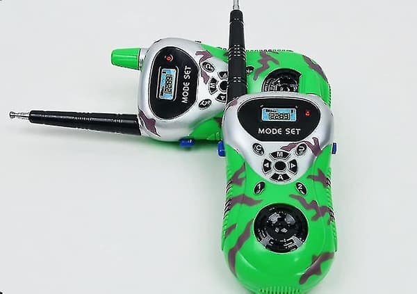Walkie talkie til børn (grøn) - Rækkevidde 50 meter