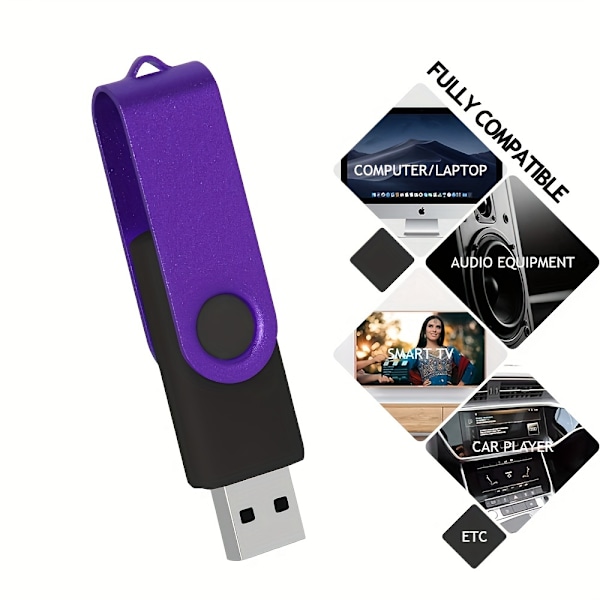 2-pack USB-minne USB 3.0 2.0 Flash-enhet i metall Pendrive Hög hastighet U-disk
