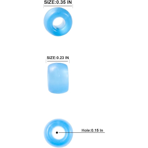 1000 kpl akryylisia 9 värin poninhelmiä 6x9mm, suuri määrä valaisevia kaulakoruihin, ystävyysrannekorujen tekoon [qb]