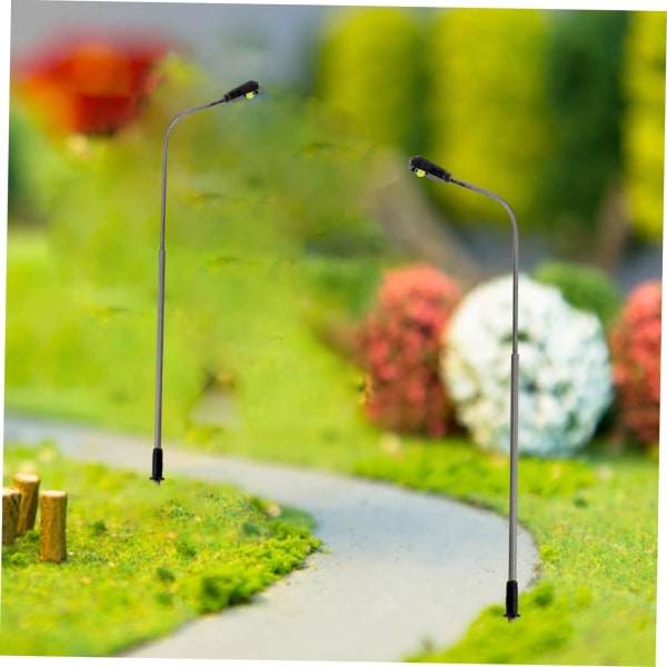 4 stk. Mikrolandskap Hage Mini Gatelykter Modeller Fe Hage Lampe Dukkehus Lys Mikro Hage Landskap Lys Barnas Leker Rustfritt