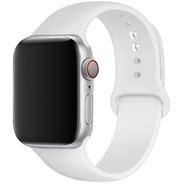 Silikoniranneke Apple Watch -rannekkeelle 45mm 44mm 42mm 49mm 41mm 40mm 38mm correa -ranneke iwatch Series 8 7 9 SE 4 3 5 Ultra 6 kevyt valkoinen Light White 42 44 45 49 mm M-L