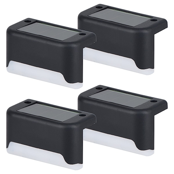 4-pack solcellslampor för utomhusbruk, vattentäta LED-solcellslampor för trappor, staket, trädgårdar, uteplatser och gångar