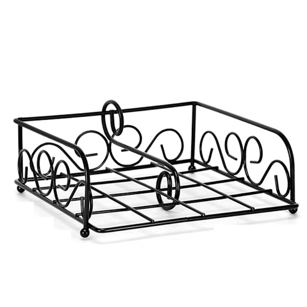 Serviet holder til bord, serviet holder til spisebord, sort