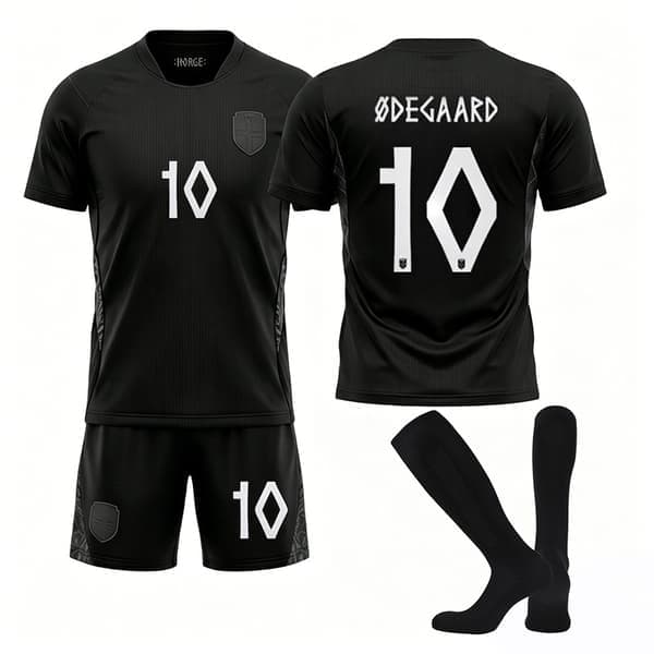 Fotbollsställ för Norge till VM 2026, barn och vuxna, bortaställ nr 10 Ødegaard Nr.10 ØDegaard(BT) No.10 ØDegaard S