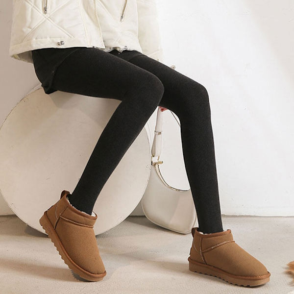 Vinterfortykket og fløyelsvarm flat såle Fashionable Anti-Sk Brown Brown 38