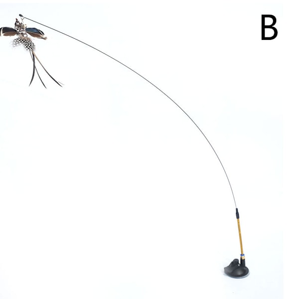 Simulerad fågel interaktiv katt leksak Rolig fjäderfä B（Suction cup style）