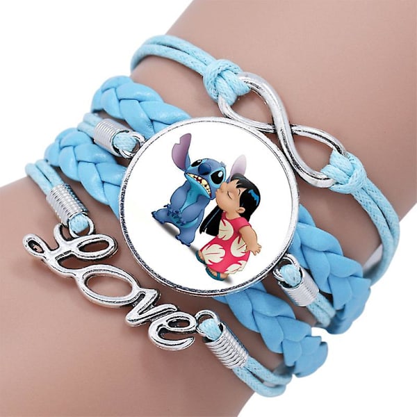 Anime figur leketøy Lilo & Stitch armbånd Kawaii print søt håndledd barn julefest gave One Piece 20001904-25mm
