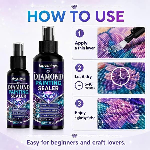 Diamond Art Coating Spray Blank Overflade Klar Coating Til 5D Diamantmaling Puslespil Håndlavede Håndværksmaterialer 1pc 30ml