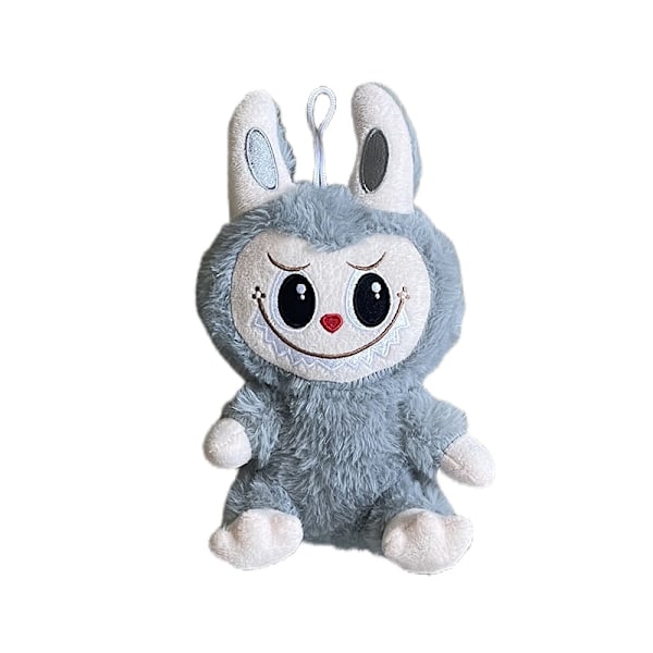 Cute Labubu Plush Toy Lovely Cartoon Character Stuffed Plush Doll Kid Gift-n_jl-Yvan（gray blue）