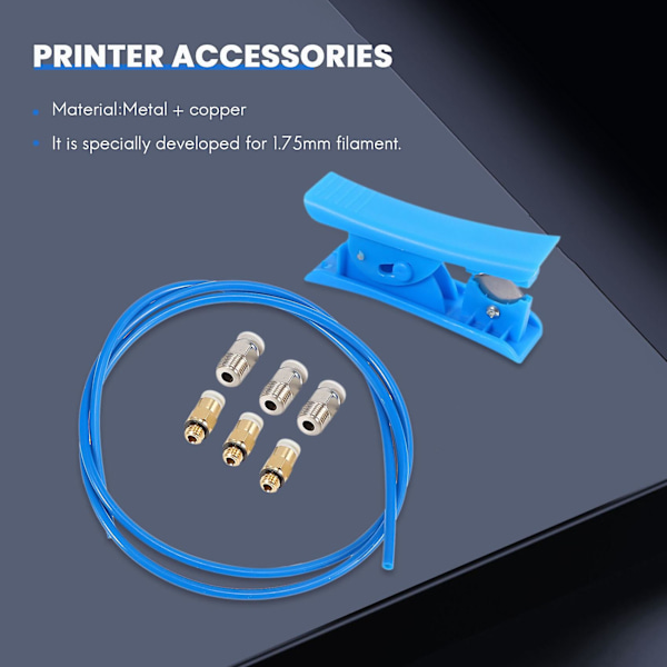 för PTFE Bowden-rör XS-serien 1M och rörsax för 3D-skrivare 1,75 mm filament med pneumatisk F