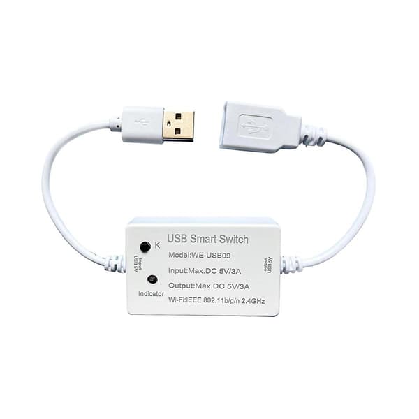 USB Smart Switch Wifi-styrd Universal Brytare Timer Smart Life för USB-enheter för Alexa G