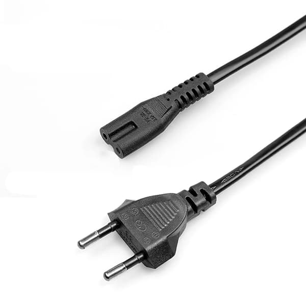 2-polet EU-kabel strømkonsolledning C7-kabel Figur 8-strøm til Samsung Power XBOX PS4 bærbar computer