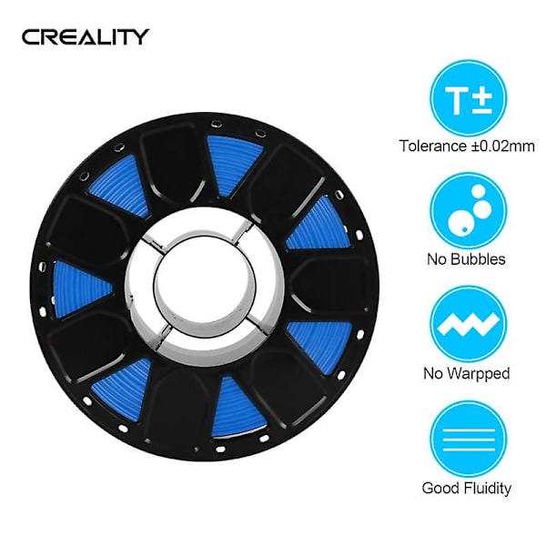 Ender 3d-printer Pla-filament 1,75 mm 1 kg/2,2 lbs Filament Dimensionel nøjagtighed +/- 0,02 mm, Blå