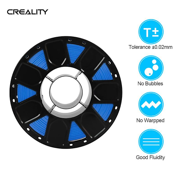 Ender 3D-tulostin PLA-filamentti 1,75 mm 1 kg/2,2 lbs Filamentin mittatarkkuus +/- 0,02 mm, sininen