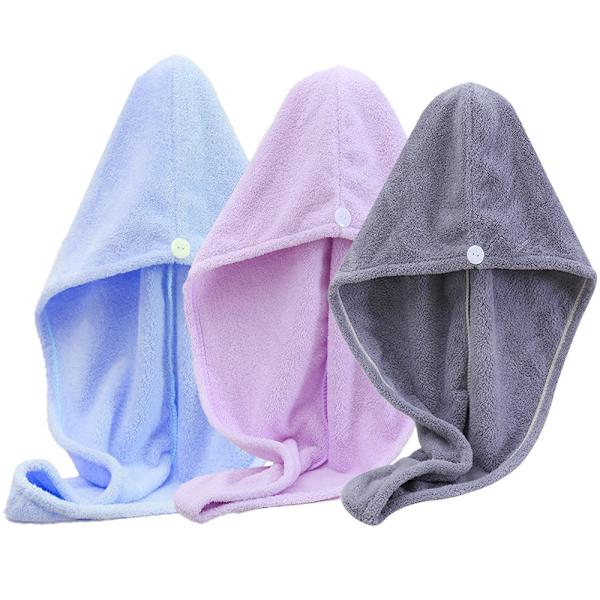 3-pack mikrofiberhårhandduk, snabbtorkande hårturban