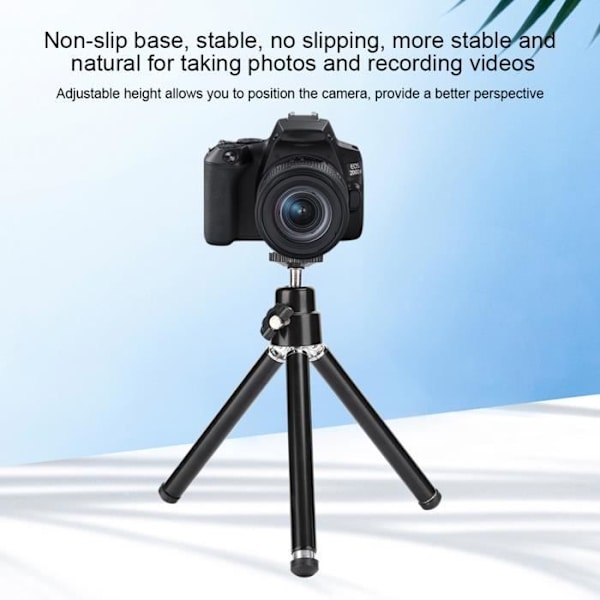 HURRISE Mini Tripod Bärbar tripod, med halkfri bas kamerastativ, bordsstativ, för bärbar dator