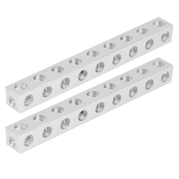 2 stk. 3106‑0009‑0072 Robotstruktur, firkantet bjælkedel tilbehør 9 huller 8 x 72 mm