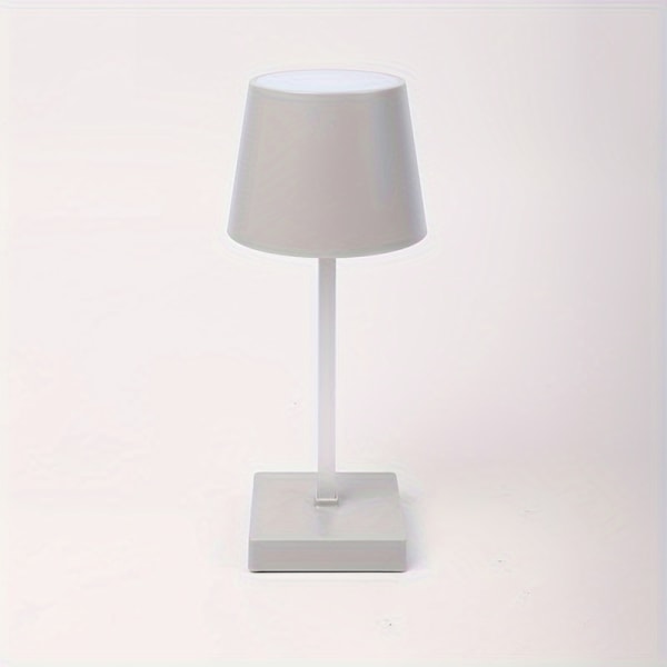 1 st Ambient bordslampa, trådlös uppladdningsbar bordslampa, retro nattlampa, dimbar bordslampa Silvery 1pc