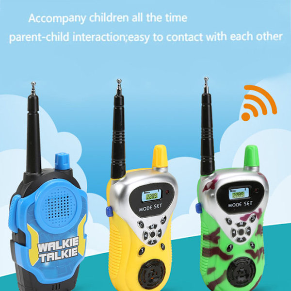 pcs Mini Walkie Talkie Børneradiostation Bærbar radio Kommu Gul Yellow one size