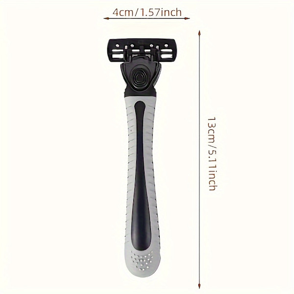 Herre 3-lags Razor Blade Manuell barbering for menn Erstatt hode Komfortable barberblader 1Holder And 30Blades