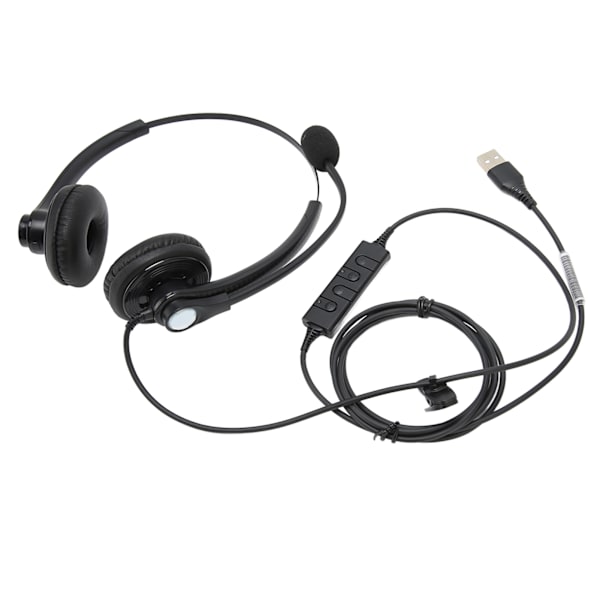 Langallinen puhelin kuulokemikrofoni meluvaimennus binauraliset yritys kuulokemikrofoni mikrofonilla call center asiakaspalvelu USB-liitin