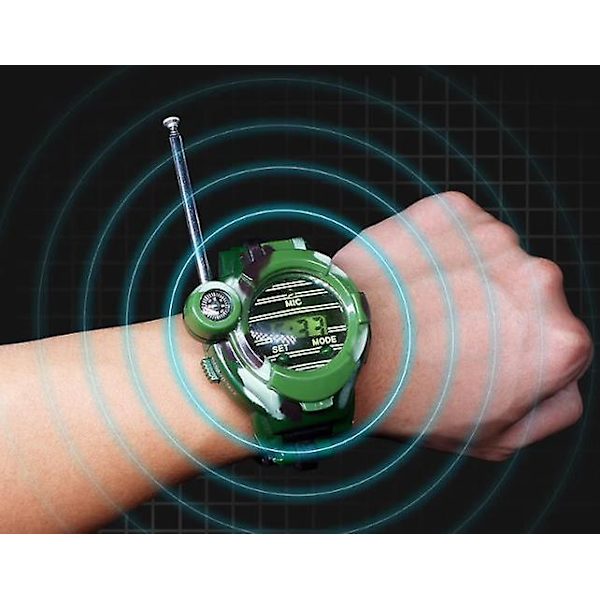 1 par trådlös multifunktionell walkie talkie kamouflageklocka Familjespel Barnleksak