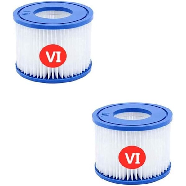 Typ VI Spa-filterelement för Lay-Z-Spa, Coleman SaluSpa 90352E, 58323E, 58323 Pool Spa-filter 2 pcs