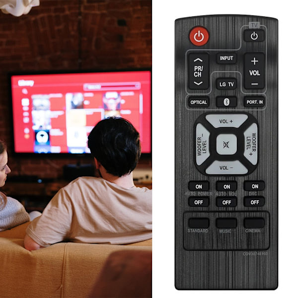 Fjernkontroll for LG Soundbar, Soundbar Controller Erstatningsfjernkontroll COV30748164 COV30748128 NB2540 NB2540A