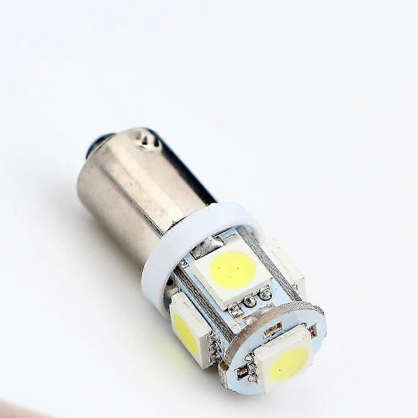 10kpl Ba9s Auto LED-polttimo T4w T11 5050 5 Smd Sisävalopolttimot Dc 12v 24v Superkirkas Rekisterikilven Valo Autovalaistus Valkoinen Punainen [qb] Red 12V
