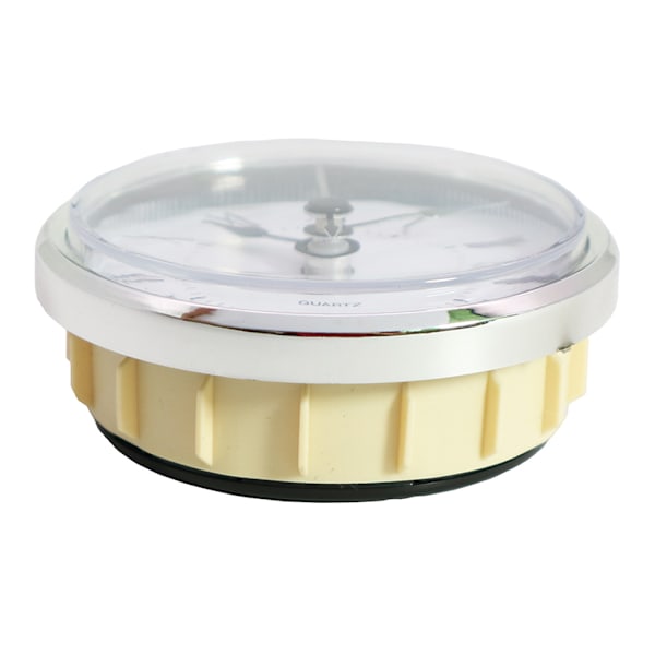 2,8 tum/70 mm Urtavfall Rund Kvartsrörelse Klocka Vit Urtavla Silverfärgad Båge Romerska Siffror Passar 63 mm Håldiameter