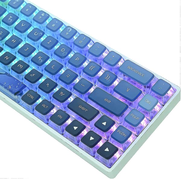 Pudding Keys 60 prosent, 118 Dye-sublimeringstaster, ASA-profil tilpassede taster (kun tastehetter) Blue Whale