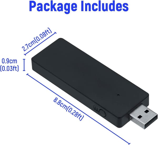 Xbox One Trådløs Modtageradapter til Windows PC Kompatibel med Xbox One/Xbox One S/Xbox One S/Xbox One X/Xbox Elite 2 Controller