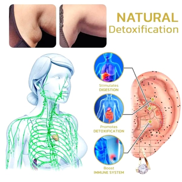 Lymfsmycken Lymf Vit Germanium Örhänge Magnetoterapi Vi golden