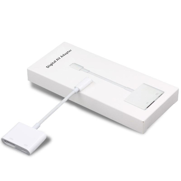 Soveltuu Apple Lightning Digital Av -sovittimelle Lightning HDMI -sovittimelle Apple Mfi -sertifioidulle HDMI -kaapeliliittimelle 1080p Synkronoi näyttö televisioon/Hdtv/Monit