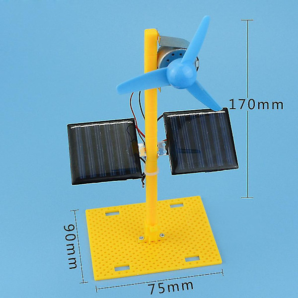 Solcelle Generator Motor Mini Vifte Panel DIY Vitenskap Utdanning Modellsett