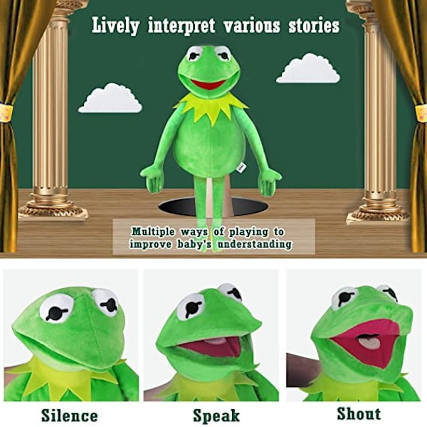 15 tum Original Kermit The Frog Hand Puppet The Muppets Show Hand Puppets, Mjuk Hand Puppet Frog Plyschleksak