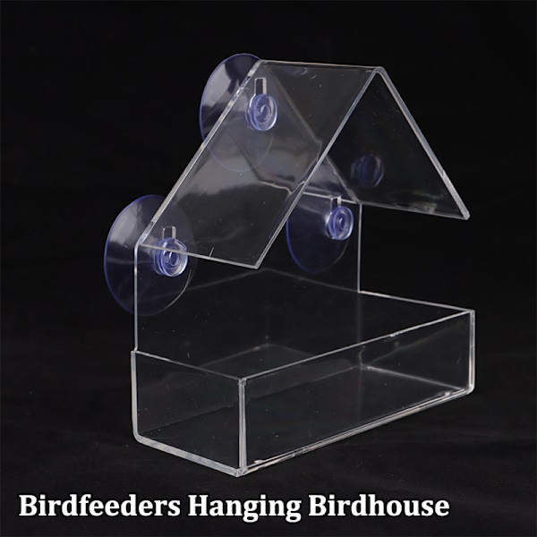 Fuglefoderhus Form Vandafvisende Transparent sugekop Ed